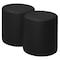 Regency Logan Round Vinyl Ottoman (Set of 2)- Black N6262BK2PK - alternate 1